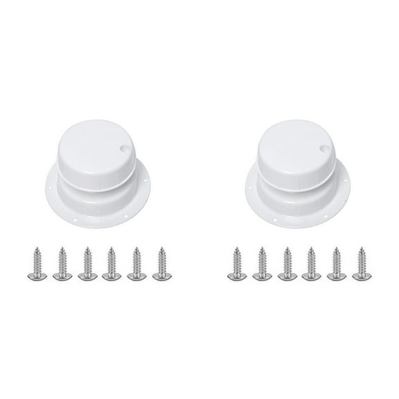 Rollbacks & More 2X RV Plumbing Vent Cap Roof Sewer Cover for 1 to 2 3/8 Inch Pipe HJ403 White