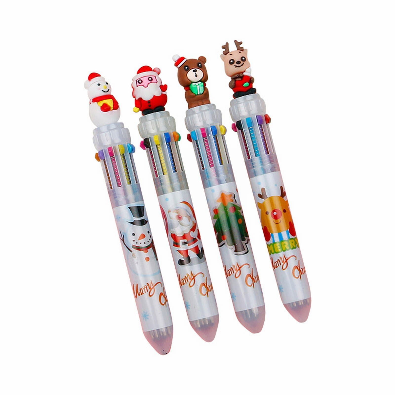 Creative Cute Ballpoint Pen 10-Color Press-Action Cartoon Multi-Color Pen  Student Marker Focus Handbook Writing Decorative Pen - China Christmas  Water Pen, Christmas Children's Gifts