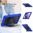 thumbnail image 3 of For Lenovo Tab TB-311XU/K10C TB-311FU Case 10.1 inch, 360 Rotating Shockproof Cover with Stand, Screen Protector, Shoulder Strap, Blue, 3 of 7