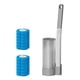 thumbnail image 2 of Juego de cepillo de inodoro, varilla para inodoro, limpiador de inodoro doméstico, mango largo, para pared Gris 12 cabezas azules, 2 of 9