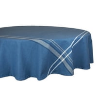 Design Imports Contemporary Round French Chambray Kitchen Tablecloth, 70" x 70\ by Design Imports