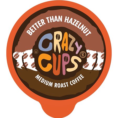 Crazy Cups Flavored Hot or Iced Coffee for Keurig K-Cup Machines  Better Than Hazelnut  Recyclable Pods  22 Count