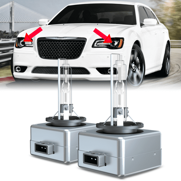 High Beam and Low Beam Headlight Bulb - Compatible with 2011 - 2021 Chrysler 300 2012 2013 2014 2015 2016 2017 2018 2019 2020