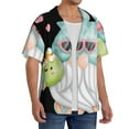 thumbnail image 2 of Gukieu Summer Gnome,Cute Gnome Print Men's Short-sleeved Shirts, Button-down Pocket Shirts, T-shirts, Beach Vacation Travel Summer Clothing-4X-Large, 2 of 5