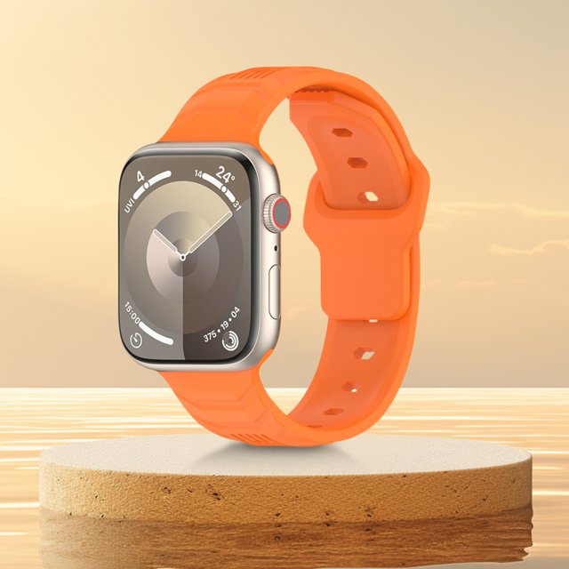 Correa 1 Correa de silicona para Apple Watch /2/3/4/5/6/7/SE/8 (35 mm) Naranja