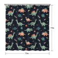 thumbnail image 5 of Dark Blue Dinosaurs Space Pattern Shower Curtain 72"x72" ,Bathroom Decorative Shower Curtains Set with 12 Hooks,Modern Waterproof Washable Shower Curtain, 5 of 6