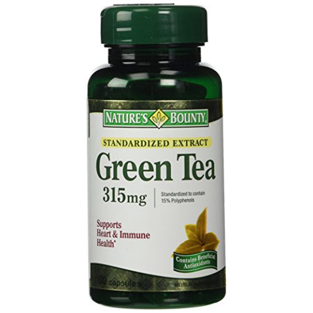 Nature's Bounty Green Tea Extract 315 mg (Contains EGCG), 100 Capsules