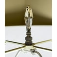 thumbnail image 3 of Stephanov Large Champagne Crystal Teardrops Lamp Finial Antique Brass 2.85"h, 3 of 7