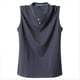 thumbnail image 1 of Top sin Mangas Sobredimensionado de los Hombres, Color Sólido Deportes Cuello Redondo Tanque para Caminatas Y Uso Diario, Cómoda Camiseta de Músculo Atlético, 1 of 5