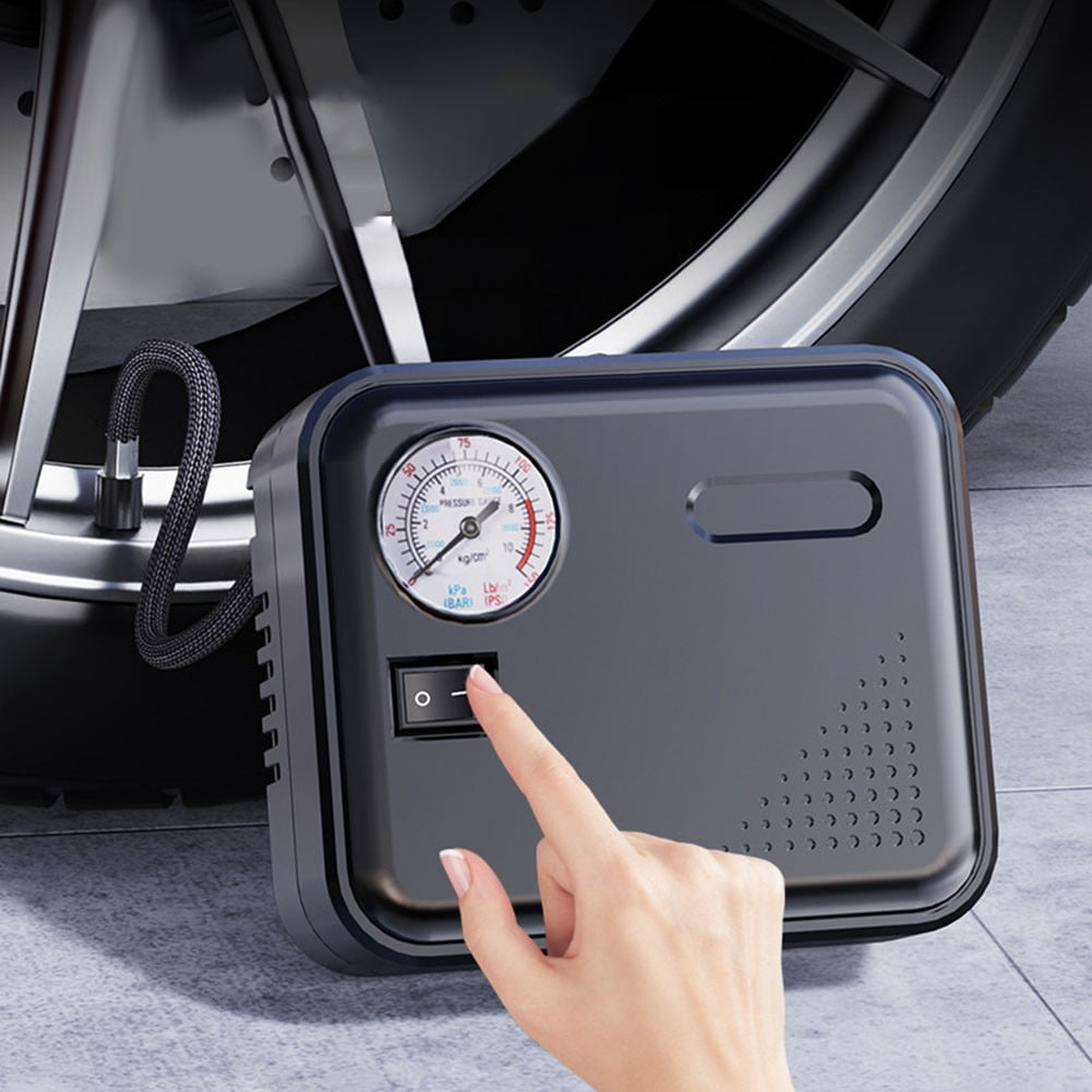 QIFEI 12V Portable Air Compressor for Car Tires Electric Corded Inflator Pump