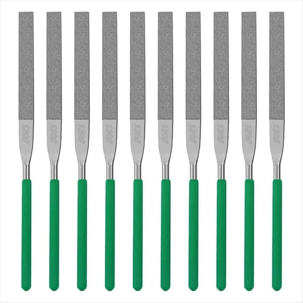 Juego de 10 Limas de Diamante, Juego de Limas de Aguja de Precisión, Limas Recubiertas de Diamante para Metal, Cerámica, Piedra y Joyería C