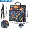 thumbnail image 2 of FORMRS Zipper Binder with Shoulder Strap 2-inch Ring 500 Sheet Capacity File Bag, Art Flowers, 2 of 5