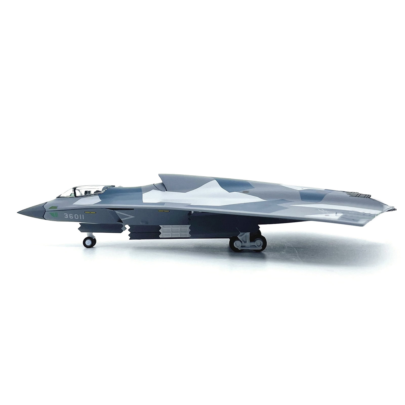 CSYANXING J-36 Fighter Jet Model China Air Force Sixth Generation Diecast Alloy 1/144 Scale Collection Display New Aircraft 6.7in