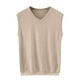thumbnail image 2 of pstuiky Camisetas interiores de tirantes para hombre, Suéter camisola sin mangas de color liso con cuello en V para hombre Chaleco para hombre l, 2 of 4