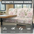 thumbnail image 4 of FOR U DESIGNS Peony Print RV Dinette Cushion Covers Wear-Resistan Camper Seat Covers Dinette Booth Stretch RV Couch Protector Include 1 Backrest Cover and 1 Bench Cover, 4 of 7