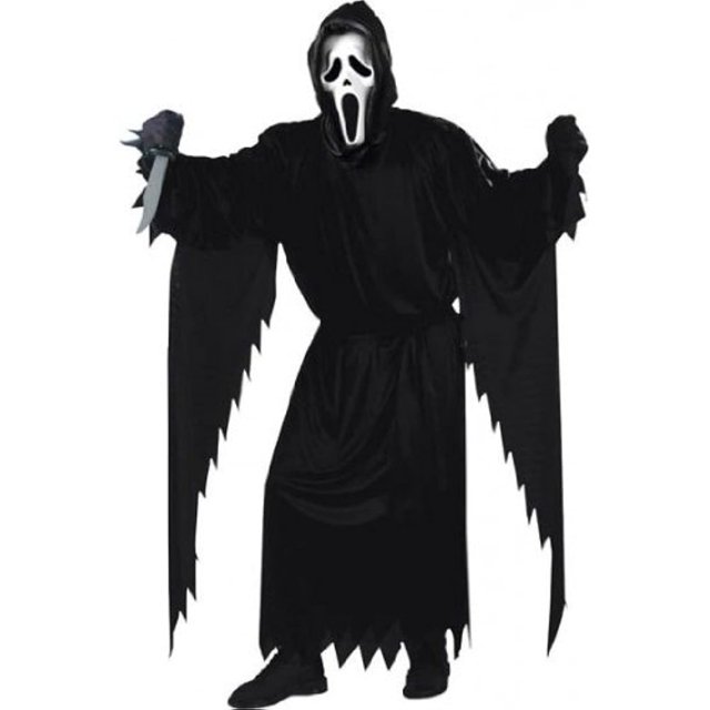Disfraz de Fantasma Scream para Hombre Fun World Negro Talla Única