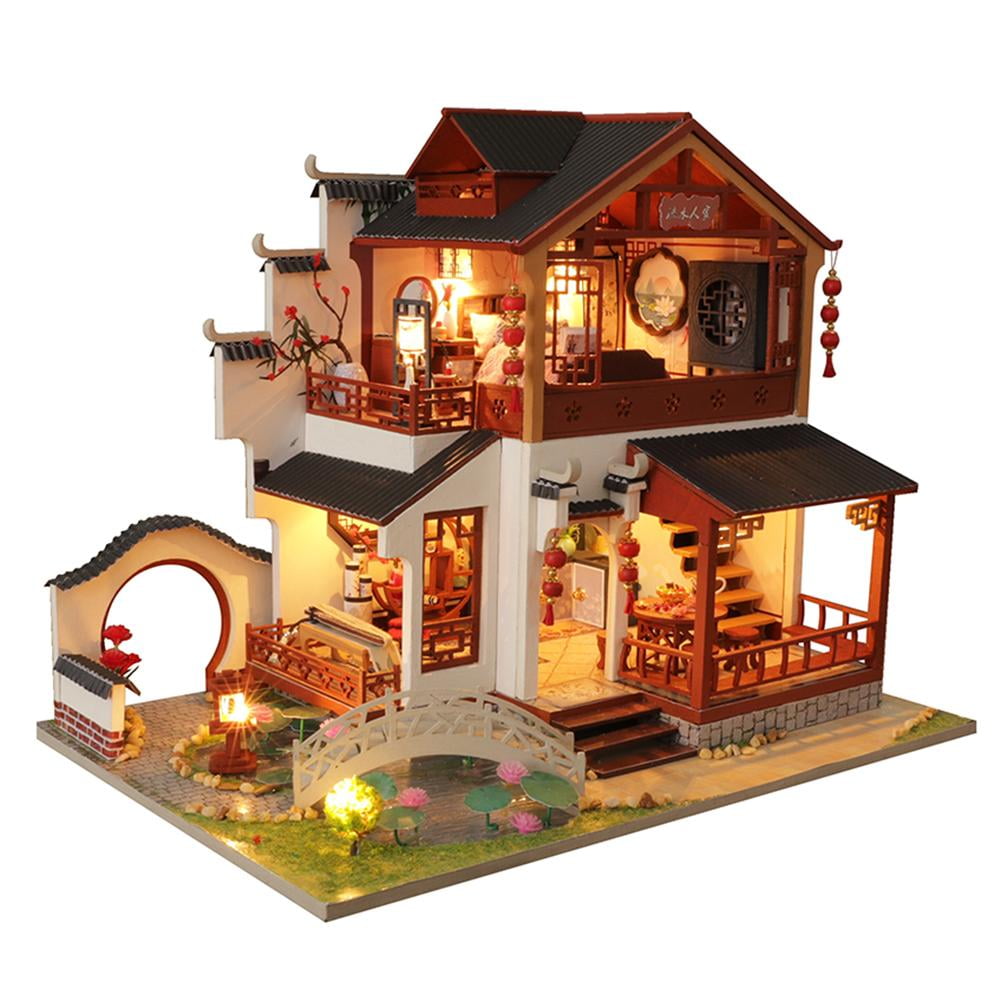 Themed 3 Sets DIY Theatre Series Miniature Dollhouse Construction Set in Box 