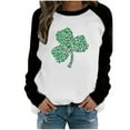 thumbnail image 2 of EGNMCR Womens Irish Shamrockes Green Shirt Long Sleeve Sweatshirt Heart St Patricks Day Gift St Patricks Day Shamrockes Shirts Gift for Her Irish Shirt Pride Irish Sweatshirt Plus Size T Shirts Tops, 2 of 4