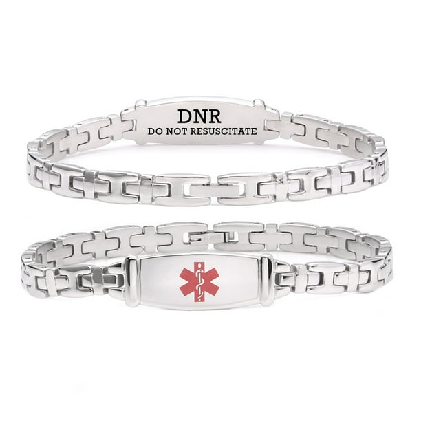 LinnaLove 7 1/2 in Lady Medical Alert id BraceletsStainless steel