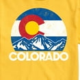 thumbnail image 3 of Instant Message - Retro Colorado Flag Mountains - Men's Short Sleeve Graphic T-Shirt, 3 of 6