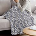thumbnail image 3 of Navy Blue Baroque Blanket Soft Cozy Warm Twin Blanket for Bed, Plush Fuzzy Flannel Fleece Blankets for Sofa, Vintage Abstract Art Pattern Throw Blankets for Couch, Gifts for Men, 60"x80", 3 of 9