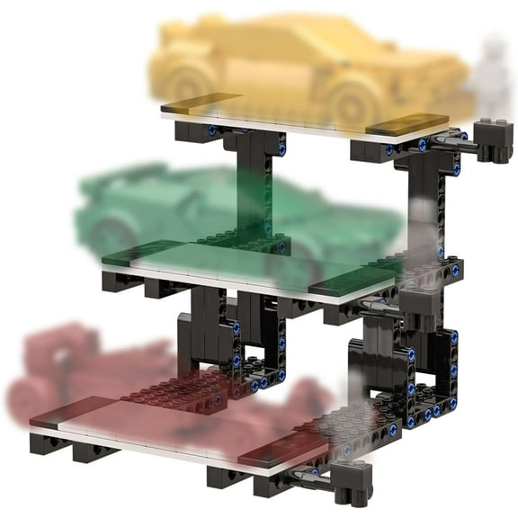 Car Display Stand Compatible with Lego Speed, 3 Layer Bracket for 66802 76918 76923 76934 76919 76909 76914 76917 Model with Driver Display Base, Collectible for Racing Car Fans