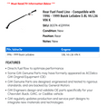 thumbnail image 2 of Rear Fuel Feed Line - Compatible with 1996 - 1999 Buick LeSabre 3.8L V6 L36 VIN K 1997 1998, 2 of 2