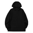 thumbnail image 5 of Fiaer,Half Zip Hoodies for Women,Womens Plus Size Loose Fit Casual Solid Color Hooded Sweatshirts Trendy Lightweight Hooded Pullovers Black L, 5 of 5