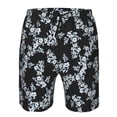 thumbnail image 4 of Kdxio Flower Pattern Mens Casual Shorts - Drawstring Summer Beach Sports Shorts for Men, 4 of 9