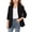 Black, variant on Girls School Blazer with 3/4 Sleeves Solid Color Wrinkle-Resistant Suit Jackets Button Front Jacket for Wedding Prom Party White Size 170