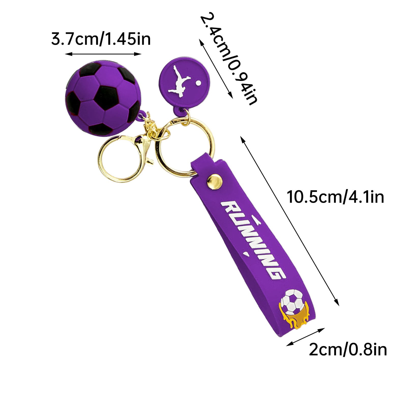 European Cup Football Keychain Glue Football Pendant Football