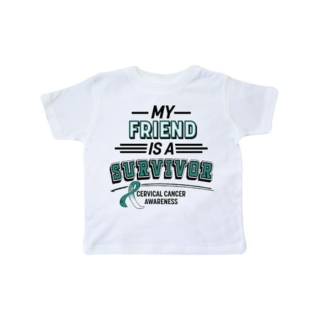 

Inktastic My Friend is a Survivor Cervical Cancer Awareness Gift Toddler Boy or Toddler Girl T-Shirt
