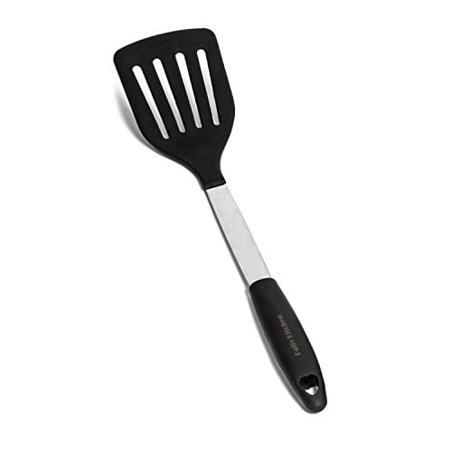 Download Daily Kitchen Spatula Heat Resistant Silicone And Stainless Steel Slotted Turner Spatula Rubber Grip Flexible Silicone Spatula Turner For Cooking And Non Stick Cookware Versatile Kitchen Spatula Walmart Com Walmart Com