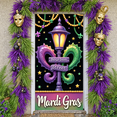 thumbnail image 5 of Colorful Mardi Gras Banner Purple Green Gold Carnival Display Curly Vines Star Decor Festival Backdrop for Mardi Gras Celebration Carnival Party Festival Decor, 5 of 9