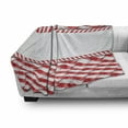 thumbnail image 3 of Candy Cane Soft Flannel Fleece Throw Blanket, Horizontal Border Design with Abstract Traditional Food Pattern Taste of Xmas, Cozy Plush for Indoor and Outdoor Use, 50" x 70", Red White, by Ambesonne, 3 of 6