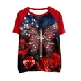 thumbnail image 3 of MAIHAN 250 Anniversary Usa Shirt American Flag Shirts 4th Of July Crew Neck T-Shirts Shirt Summer T Shirt Plus Size T Shirts for Women, 3 of 3