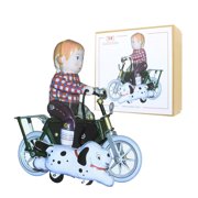 Vintage Style 5" Tin Boy On Bicycle