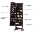 thumbnail image 2 of NEX Country Style Jewelry Armoire with Freestanding Mirror in Brown, 2 of 6