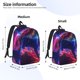 thumbnail image 2 of Easygdp Cosmic Cat Psychedelic Journey Mochila de Lona Resistente para Laptop, Compatible con Laptops de 15 a 17 pulgadas, Ideal para Escuela, Trabajo y Viajes-Small, 2 of 5