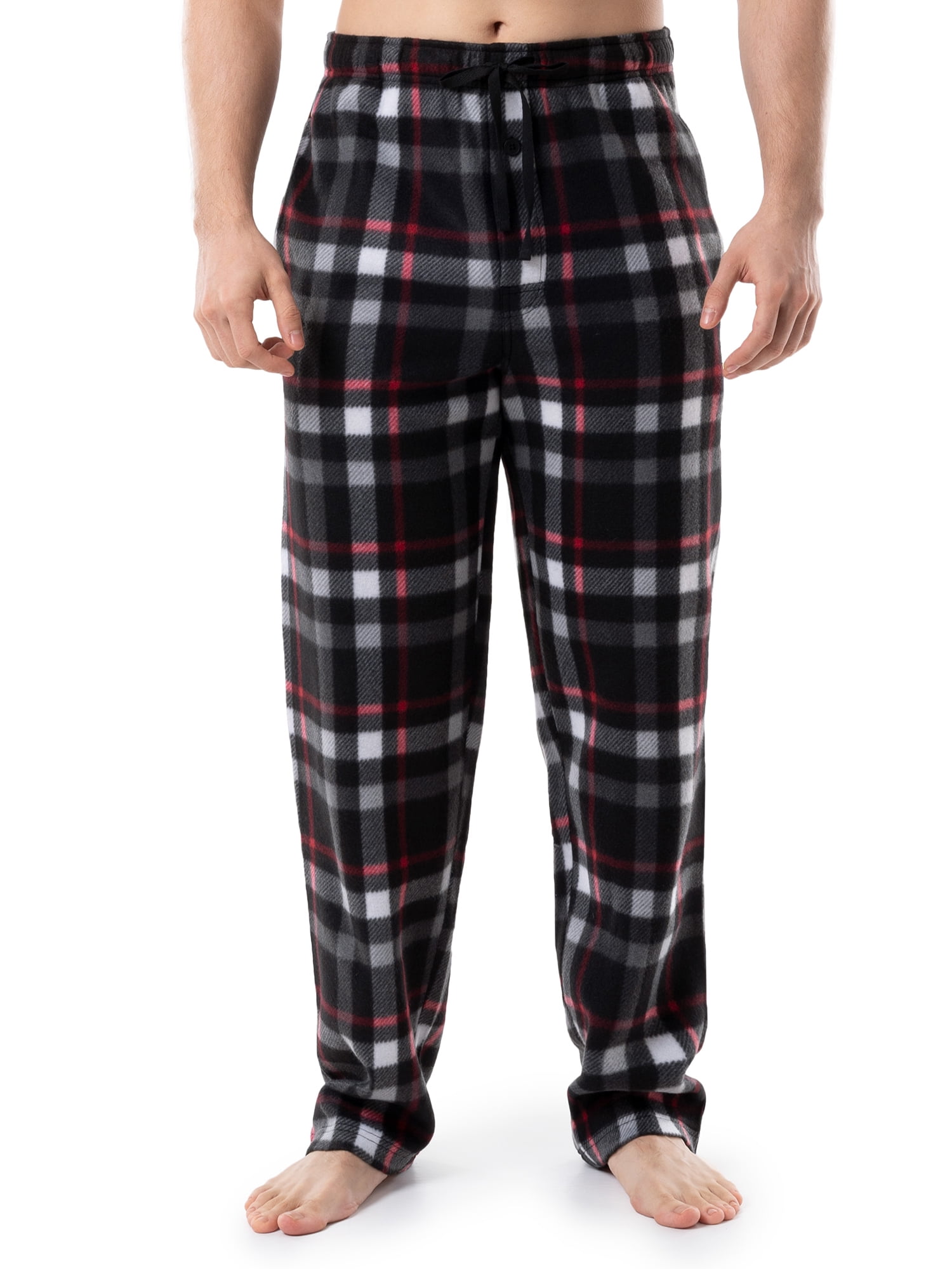 Fruit of the Loom Men's Crewneck Tee and Fleece Pajama Pants Set, 2-Piece, Sizes S-5XL