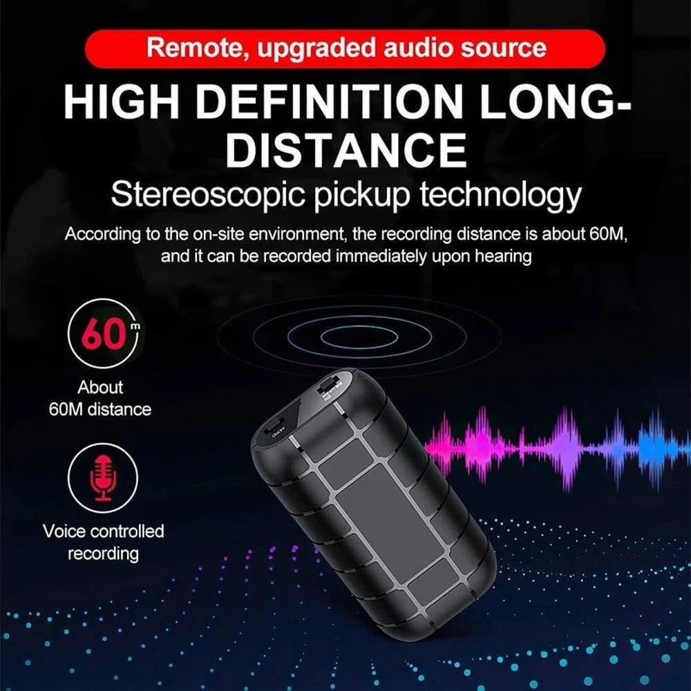 1 PCS Mini Spy Voice Activated Recorder Digital Audio Magnetic 64GB MP3 Player