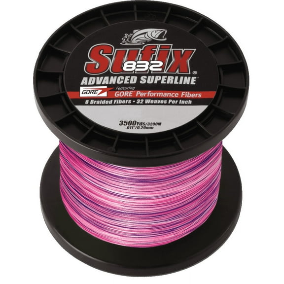 Sufix 832 Advanced Superline Braid 15 lb Sunrise Fishing Line - 3500 Yds
