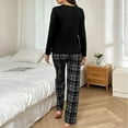 thumbnail image 2 of TaTaai Long Sleeve Pajama Set Women, Printed Loungewear Two Piece Outfit, Soft Breathable Pants, Casual Home Sleepwear for Nighttime Wear Gift, 2 of 5