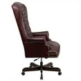 thumbnail image 2 of Scranton & Co Chaise de Bureau Rembourrée Traditionnelle en Bordeaux, 2 of 4