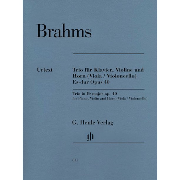 Horn Trio In E Flat Major Op 40 Johannes Brahms Piano Violin And Horn Wit Sheet Music Songbook Walmart Com Horn Trio In E Flat Major Op 40 Johannes Brahms Piano Violin And Horn Wit Sheet Music Songbook Walmart Com