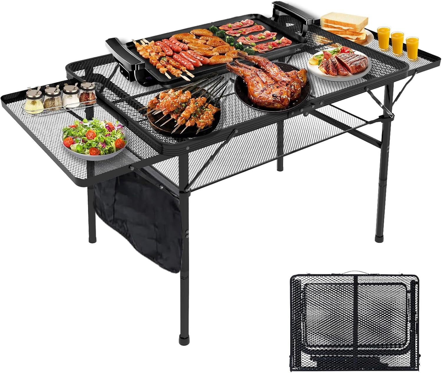 Coleman SLIM 4-FOLDING BBQ TABLE REDCAMP Portable BBQ Grill Table