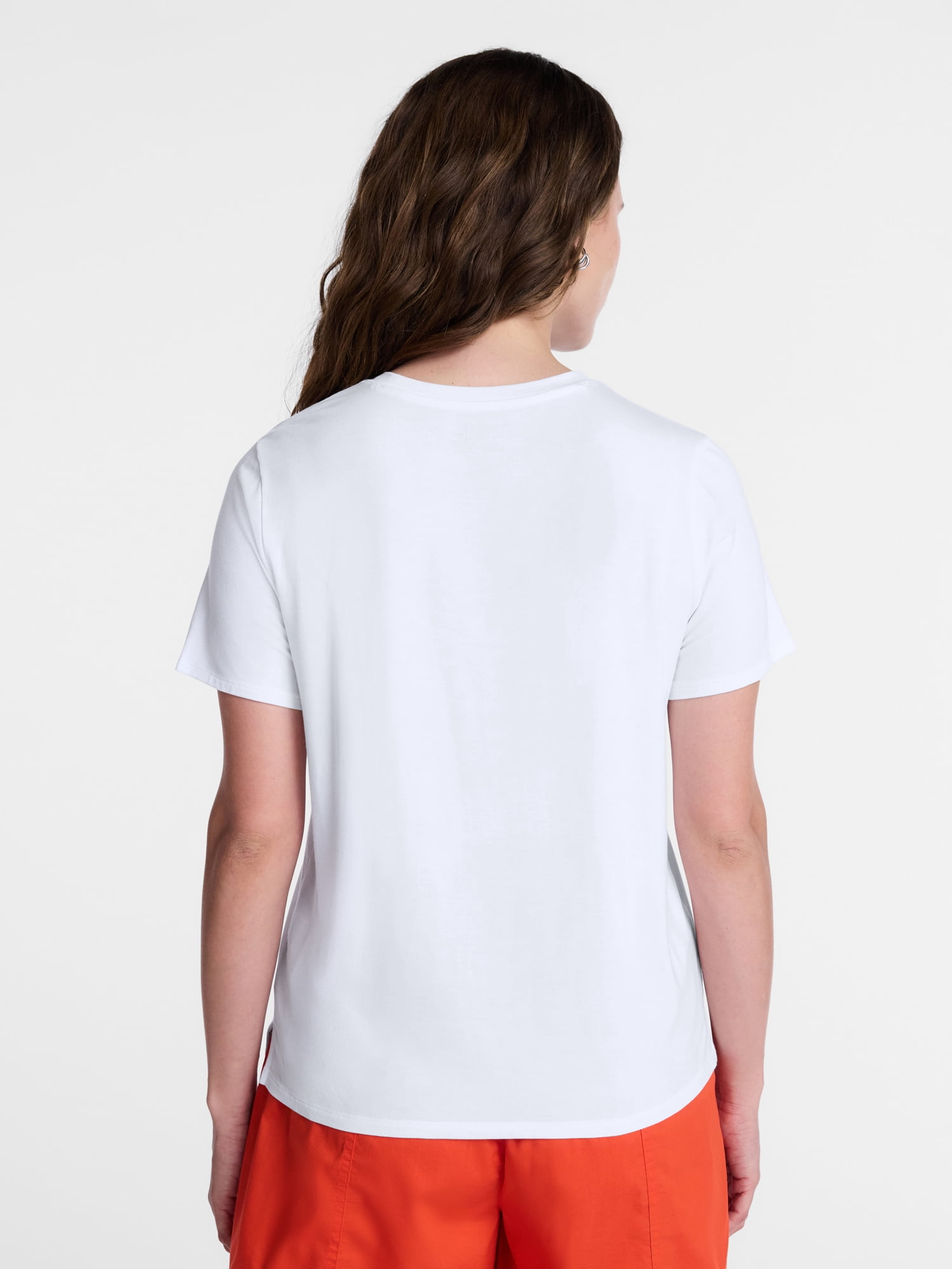 Time and Tru Women's Draped Boxy Tee with Short Sleeves, Sizes XS-XXXL
