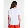 thumbnail image 4 of Time and Tru Women's Draped Boxy Tee with Short Sleeves, Sizes XS-XXXL, 4 of 6