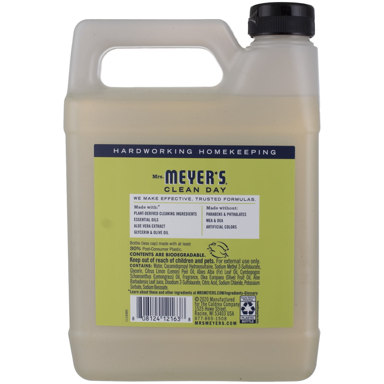 Mrs. Meyers Clean Day Hand Soap Refill, Lemon Verbena 33 oz (Pack of 2)