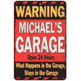 thumbnail image 1 of MICHAEL'S Garage Warning Man Cave Wall Decor 16 x 24 Matte Finish Metal 116240030007, 1 of 1